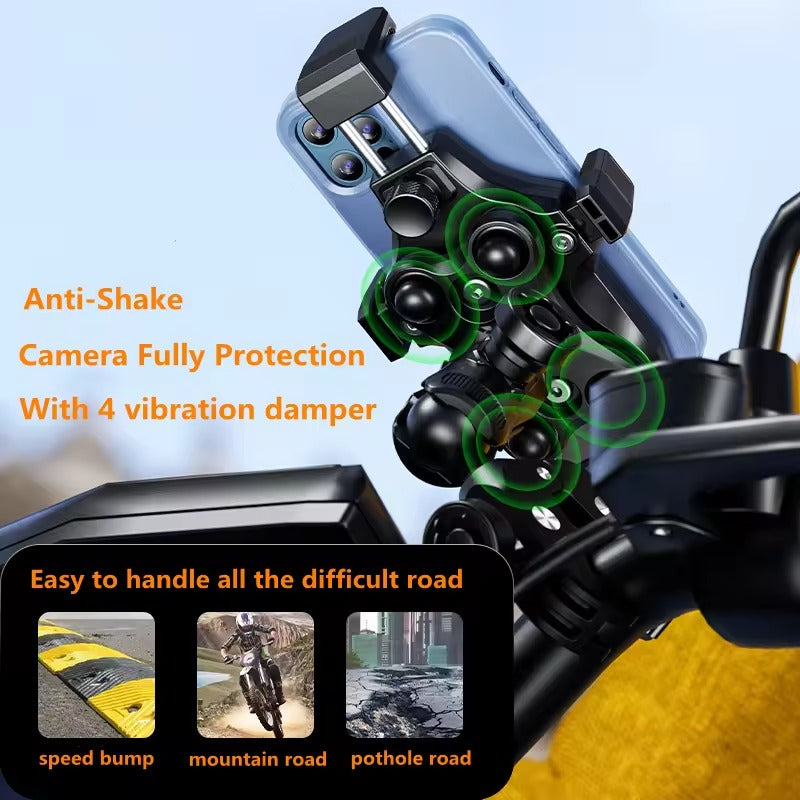 Kewig Motorcycle Mobile phone holder Fit the bar diameter:20mm-40mm Suitable phone size:4.5-7.2inch (M25-8)